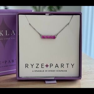 Ryze Party “Rose Crystal” Sterling Silver Necklace
